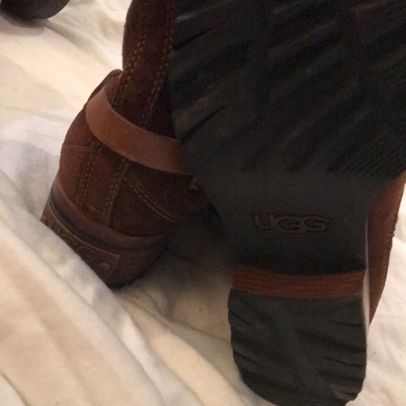 UGG suede cowboy style boots sz 9 - Picture 7 of 8